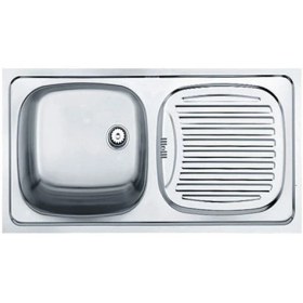 Resim Teka Ebm45 Çelik Mutfak Evye-Evyesi - Sağ Damlalıklı 