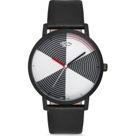 Resim Aqua Di Polo 1987 Unisex Siyah Deri Kordonlu Analog Kol Saati APWA028600 