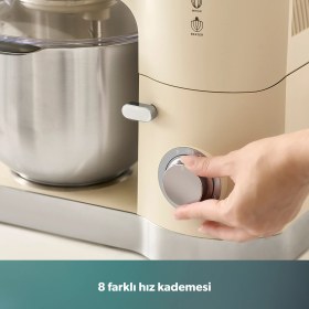 Resim Homend Artfood 3025H Krem Stand Mikser 1200 W Güç, 5,5 lt Kapasite, Paslanmaz Çelik Materyal 