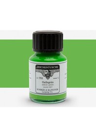 Resim Rohrer&klingner Kaligrafi Mürekkebi Zeichentusche 29-airbrush-fırça-divit 50ml-753-yellow Green Çok Renkli 