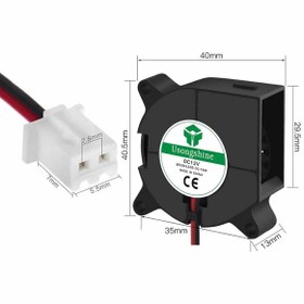 Resim 4020 Dc12v Salyangoz Fan 40x40x20 4020 12v 
