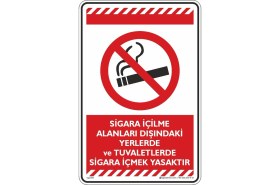 Resim İsg Tabelam 35x50cm/kompozit/Sigara Içme Alanları Dışındaki Yerlerde ve Tuvaletlerde Sigara Içmek Yasaktır 