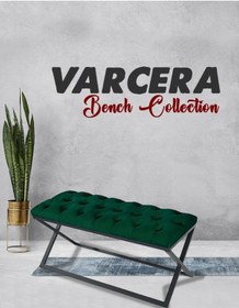 Resim Varcera Yeşil Chester Model Kapitoneli Puf&bench&koltuk&oturma Bankı&makyaj Puff&yatak Odası Takımı Önü&ucu 