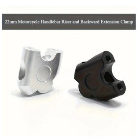 Resim Chuangyinshop Black- 22mm Cnc Universal Motosiklet Off-road Handlebar Artırma Yükseltici Kolçak 