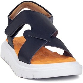 Resim Minican S F 2281c Filet Erkek Çocuk Hakiki Deri Düz Sandalet Lacivert-lacivert Lacivert 