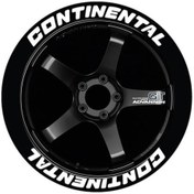 Resim bombtire Continental Beyaz Kalıcı Lastik Yazısı Continental Sticker 8 Kit Büyük Boy 