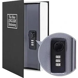 Resim Peri Store 24CM Xl Büyük Boy Kitap Şeklinde Gizli Kasa Şifreli Kilitli Sözlük Para Mücevher Kasası 