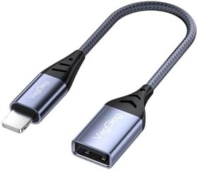 Resim VegGieg Lightning to USB 2.0 OTG Çevirici Dönüştürücü Adaptör 