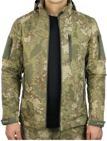 Resim Astüm Askeri Malzeme Unisex Yeşil Yeni Kamuflaj Tactical Soft-şell Mont 