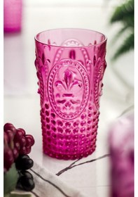Resim Akrilik Pembe 6'lı Uzun Bardak & Su Meşrubat Bardağı 750 Ml Büyük Boy & Cam Değildir Diğer 