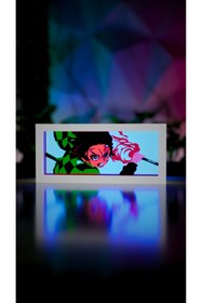 Resim Jade Produck Tanjiro Kamado LED Işık Kutusu – Anime Masaüstü Dekor & Gece Lambası 