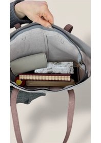 Resim Lovelystore Kadın Süet Geniş Hacimli Fermuarlı Günlük Tote Model Büyük Boy 40x28 Bordo 