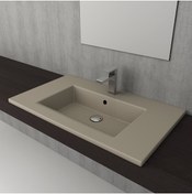 Resim Bocchi Milano Etajerli Lavabo 80 Cm Mat Kaşmir 1113-011-0126 