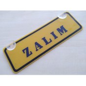 Resim DNZSM Sarı Dekor Plaka - Zalım (22X7,5CM) Vantuzlu Pleksi, Dekor Levha, Dekor Plaka 