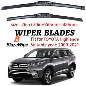 Resim Globalbloom Toyota Hannan Da 2009 2021 Jeep Grand Cherokee Dodge Durango Oksidasyona Dayanıklı 26in 20in Hook Tip Cam Sileceği Seti 