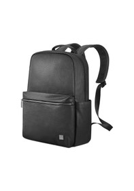 Resim Wiwu Osun Serisi Metal Logolu Pu Deri Laptop Sırt Çantası Siyah Siyah 