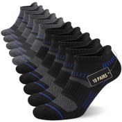Resim 10 Çift Erkek Kısa Kesim Rahat Yastıklı Günlük Çorap - Nefes Alabilir, Nem Emici, Dayanıklı Polyester Karışımı, Detaylı Düz Renk, Günlük Giyim İçin Mükemmel, Konforlu Çoraplar | Şık Çoraplar | Dayanıklı Çoraplar, kışlık çorap, erkek çorabı kısa 