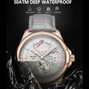 Resim Caven Denton Isviçre Marka Poedagar Erkekler Için Izle Erkek Saatleri Moda En Lüks Spor Erkek Kol Saati Su Geçirmez Aydınlık Deri Tarih (Yurt Dışından) 