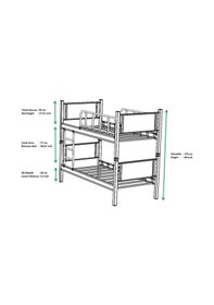 Resim Teknor Yurt Genç Çocuk Odası Ahşap Başlıklı 90x190 Metal Ranza 