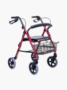 Resim MEDİKALÖZTÜRK Tekerlekli Rollatör Hasta Yürüteçi 4 Ayaklı Oturaklı Frenli rolatör walker wolker 