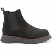 Resim Bambi Siyah Süet Kadın Bot & Bootie K02538036302 