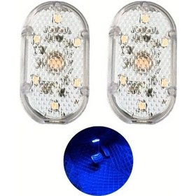 Resim Cloudstore 2 Adet Araç İçi Led Atmosfer Aydınlatma Usb Şarjlı Mini Okuma Lambası Mavi 