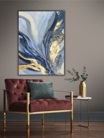 Resim Yağlı Boya Tablo %100 El Yapımı 80cmx114cm Soyut Yaldız 