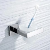 Resim Yüksek Paslanmaz Çelik Banyo Donanım Seti Rulo Kağıt Tutucu Havlu Askısı Tuvalet Fırçası Tutucu Havlu Raf Banyosu Aksesuarları | Banyo Donanım Setleri (Yurt Dışından) 