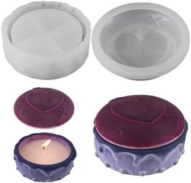 Resim Silikon Kalıp Beton Kalp Kapaklı Çiçek Saksıları Sukulent Saksılar Ve Mumluk Kalıbı 