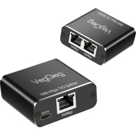 Resim Mena Rise 1 Giriş 2 Çıkış Gigabit Ethernet Çoklayıcı Splitter Adaptör 