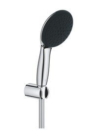 Resim Vitalio Start 110 El Duşu Seti, 110mm Yuvarlak 2 Akışlı Yağmur&jet El Duşu, Duş Başlığı Tutucu, 1750mm Duş Hortumu, Duş Başlığı Seti, Krom, 27950001 Siyah 