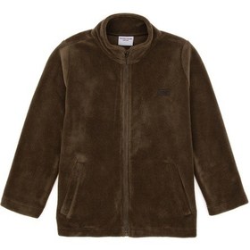 Resim U.S. Polo Assn. Erkek Çocuk Haki Fermuarlı Polar Sweatshirt 50293545-VR027 