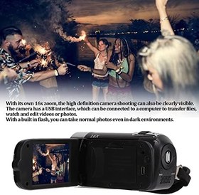 Resim Video Kamera Kamera, 1080p Tam HD Vlogging Kamera 2.7 inç 270 Derece Rotasyon TFT Ekran, 16x Zoom Dijital Kamera Kaydedici 