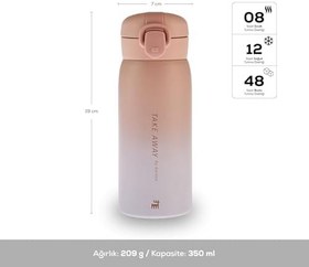 Resim KARACA Skyfall Çelik Pembe Termos 350 ml 