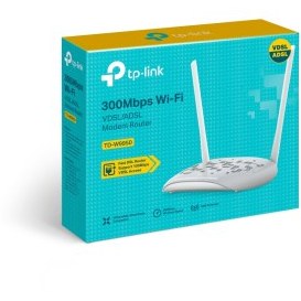Resim TP-LINK TD-W9950, 4 Port, 2.4Ghz Wifi, 300Mbps, 2xAnten, VDSL2, ADSL2 MODEM 
