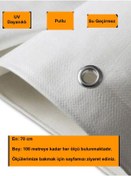 Resim 0,7x31 Metre Beyaz Balkon Örtüsü Branda, Balkon Çadır Bezi, Seperatörü, Uv Katkılı 