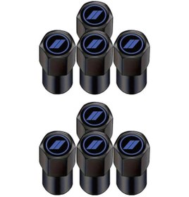 Resim 2 Takım Araba Modifikasyonu Alüminyum Lastik Vana Kapakları, Stil: Mavi Logo 