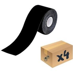 Resim Vzn Kinesio Sport Tape Sporcu Bandı 5m X 5cm Siyah 4 Adet 