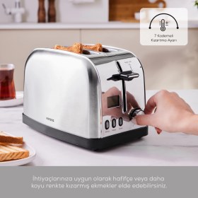 Resim Karaca Inox LED Zaman Göstergeli Ekmek Kızartma Makinesi 