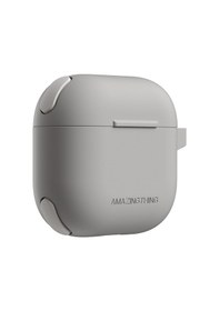 Resim Apple Uyumlu AirPods 4 Kılıf Amazingthing Airbag Köşe Tasarımlı Omni Serisi Silikon Kılıf Gri 