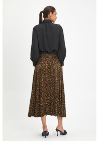 Resim Serpil Exclusive Kadın Leopar Desenli Etek - Şık Bel Detayı Ve Modern Tasarım - Günlük Ve Özel Kullanımlar İçin Haki 