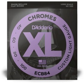 Resim D'addario ECB84 Custom Light Long Scale Bas Gitar Teli (40-100) 