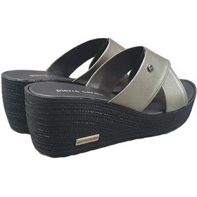 Resim Pierre Cardin Üstü Çapraz Dolgu Topuk Günlük Kadın Terlik 001 