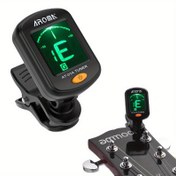 Resim 360° Dönebilen Metal İç Mili, 12 Tonlu Bas Eşitleyici, Siyah ABS Gövde, Tüm Müzik Aletleri İçin Pil Gücünde AARK Gitar & Keman Akort Cihazı, Gitar Akort Cihazı 