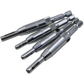 Resim Sones 4 Adet/takım Kapılar Kendiliğinden Ortalanan Menteşe Kılavuz Matkap Ucu Seti Delik Delme Makinesi Ağaç İşleme Aletleri 5/64,7/64,9/64,11/64 İnç 