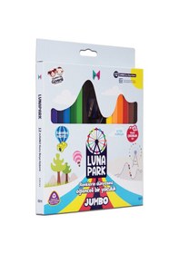 Resim Masaüstü Lunapark Jumbo Kuru Boya Kalemi 12 Renk 