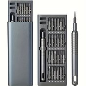 Resim 24 Ayrıntılı Tornavida Uçları ve 1 Tutucu, Elektronik Onarımları, Cep Telefonları, Tabletler, Dizüstü Bilgisayarlar, Oyun Kolu, Dayanıklı Plastik, Yüksek Sertlikli Tornavida Başlıkları, Şarj Edilmemiş, Cihazların Sökülmesi için Temel Araç 