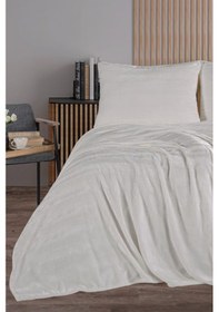 Resim Zebra Casa Cozy Çift Kişilik Krem Battaniye Takımı Krem 