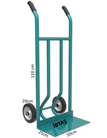 Resim İBTAŞ 250 KG Koli Eşya Malzeme Kargo Taşıma EL Arabası 2 Tekerli 