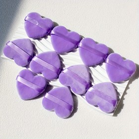 Resim 12 adet Yumuşak Pembe Kadife Kalp Şeklinde Makyaj Süngerleri ile Kurdeleler - Hem Islak Hem de Kuru Kullanıma Uygun, Yeniden Kullanılabilir Güzellik Aletleri, Alkol İçermeyen, Tüm Cilt Tipleri İçin Uygun - Ev Hediyeleri İçin Mükemmel. 